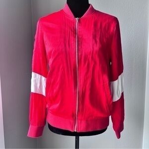 Forever 21 red and white full zip jacket size small